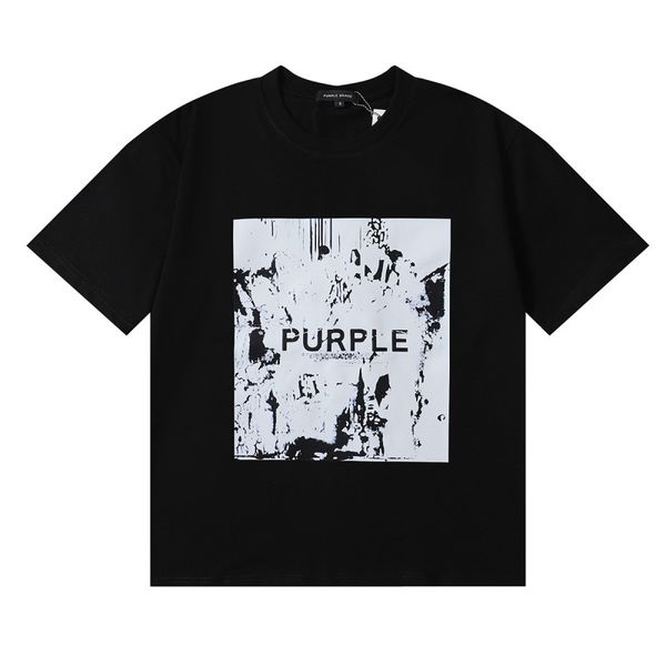 Camicia di purpli grafici abiti da maglietta in cotone purples fidaio maniche corte graffiti stampano schizzo purples t-shirt painting pattern street g 4296