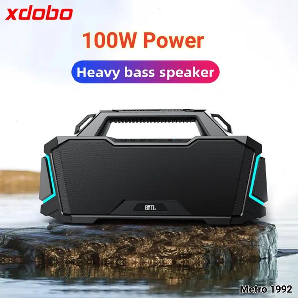 Xdobo Metro 1992 100W Partisi Taşınabilir Kablosuz Bluetooth Ser Açık IPX6 Su Geçirmez Subwoofer, 65mm Mikrofon Jakı 240126'yı Destekler