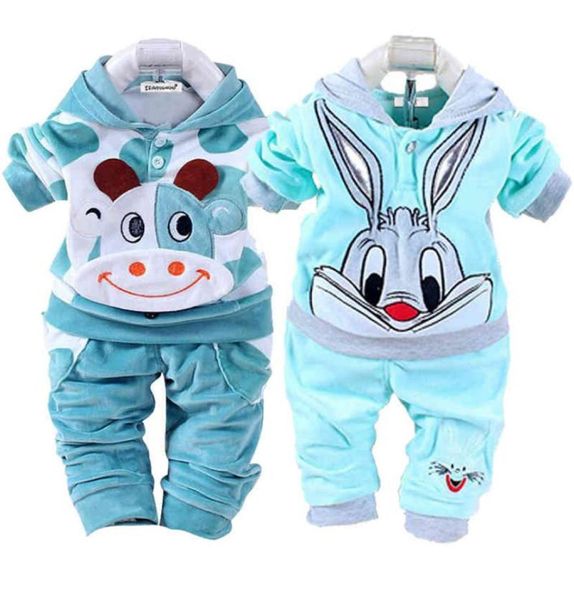 Abbigliamento per bambini Autunno Inverno Set di vestiti per neonato Set di abbigliamento per bambini Neonate Completo sportivo TshirtPantaloni Mantieni caldo Completo K7789455