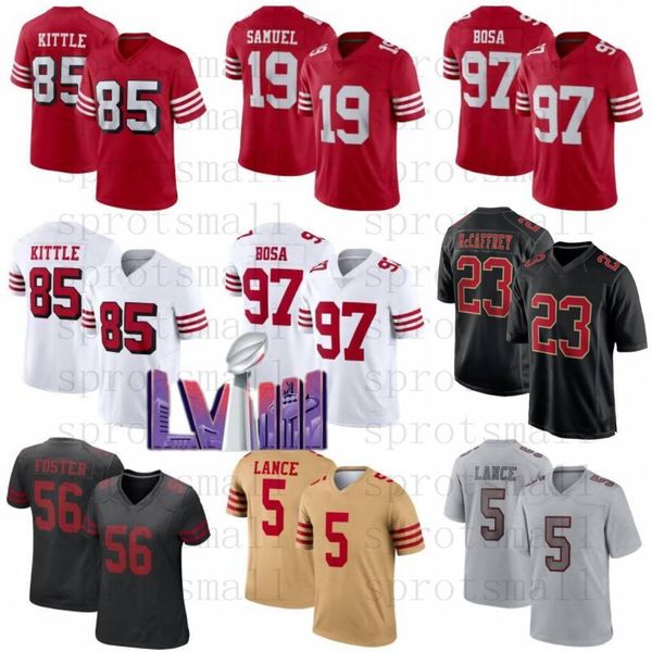 Trey Lance Gençlik Futbol Forması Erkek 49 Christian McCaffrey Deebo Samuel Brock Purdy Nick Bosa George Kittle Patrick Willis Fred Warner Jerry Rice Talanoa Hufanga