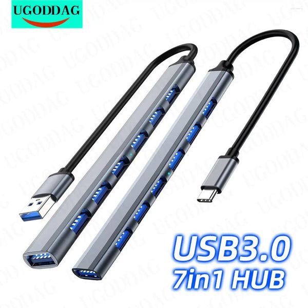 In 1 USB C HUB 2.0/3.0 Typ 4/7 Port Multi Splitter Adapter OTG Power Für MacBook Pro 13 15 Air Mi PC Laptop