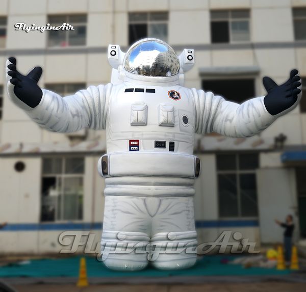 8mH (26 футов) с воздуходувкой, уличный гигантский надувной астронавт, художественная фигура, модель воздушного шара космонавта для аэрокосмической выставки и космического шоу