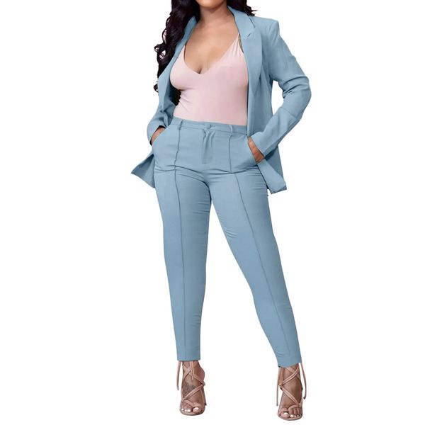 Zarif Pantolon Setleri Kadınlar 2 Parça Set Kadın Kıyafetleri Sonbahar Giysileri 2023 İki Parça Set Kadın Ofis Pantolonları Takım Kuruluş 240118