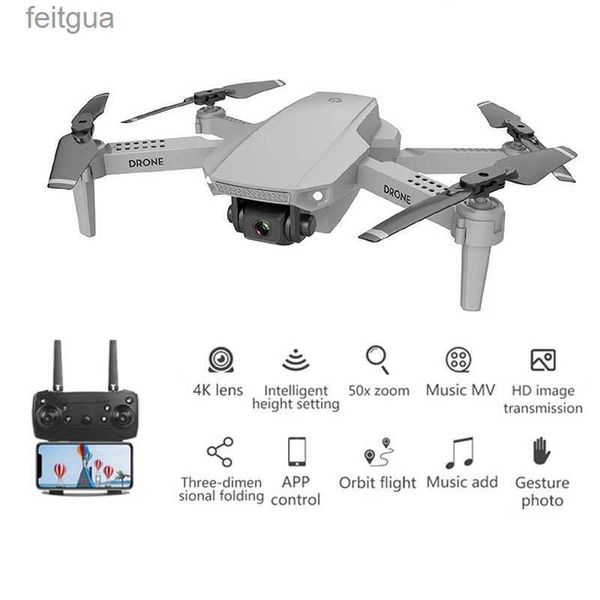 Drones E88 Dobrável 4K Mini Drone RC Quadrocopter com WIFI FPV Grande Angular HD Câmera Helicóptero Altura Mantendo Brinquedos Menino Presente YQ240211