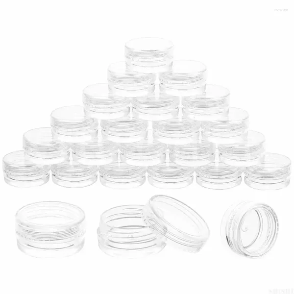 Vorratsflaschen 100 stücke Leere Kunststoff Kosmetische Make-Up Glas Transparente Probe Lidschatten Creme Behälter Lip DIY Topf
