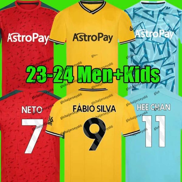 Woes 23 24 Home Away Third Soccer Jerseys SEMEDO NETO GOMES CUNHA Wanderers J OTTO FABIO SIA SARABIA HEE CHAN Woerhampton 2023 2024 Fußballtrikot Herren Kinder Jersey Kit