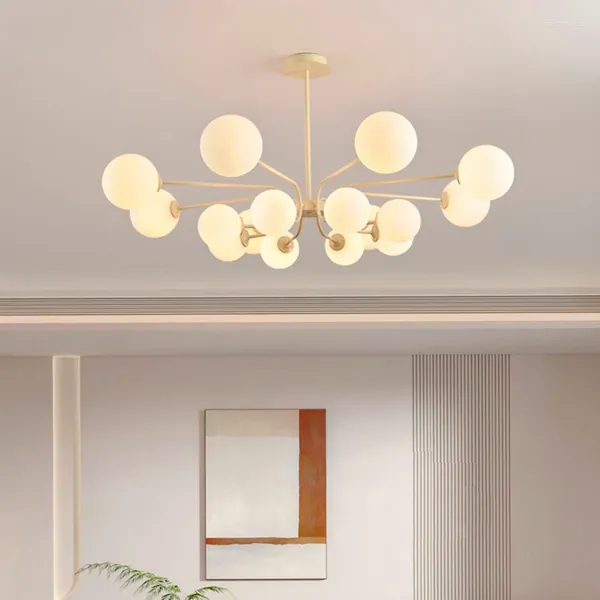 Lustres modernos bolas criativas luzes lustre para sala de jantar quarto g9 lâmpadas luminárias lustres iluminação interior decoração luminaria