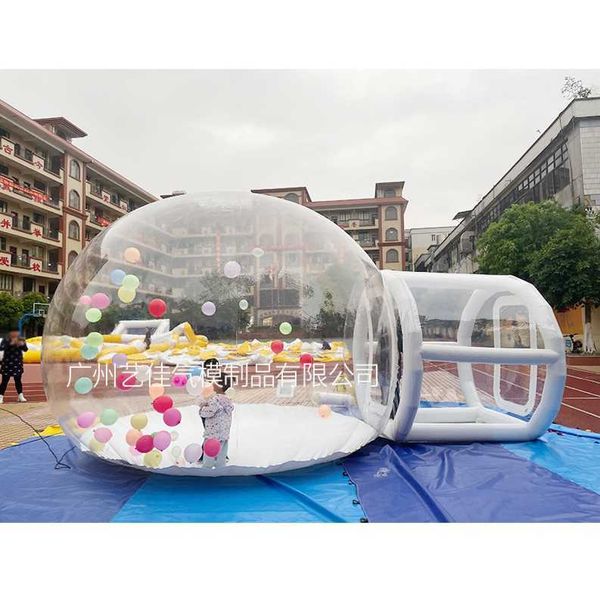 wholesale Kinderparty Klares aufblasbares Blasenzelt mit Luftballons Aufblasbares Blasenhauszelt für Outdoor-Termine beim Camping 001