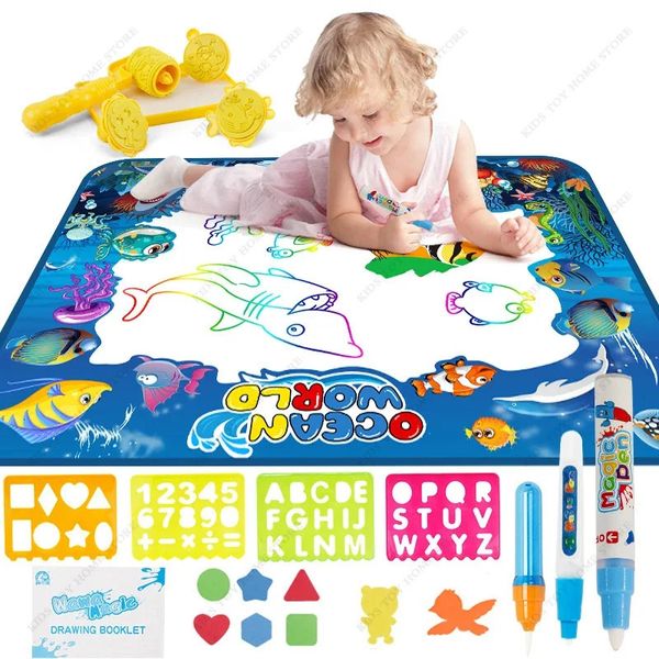 Coolplay Magic Water Drawing Mat Coloring Doodle com Baby Play Brinquedos Montessori Placa de Pintura Educacional para Crianças y240124