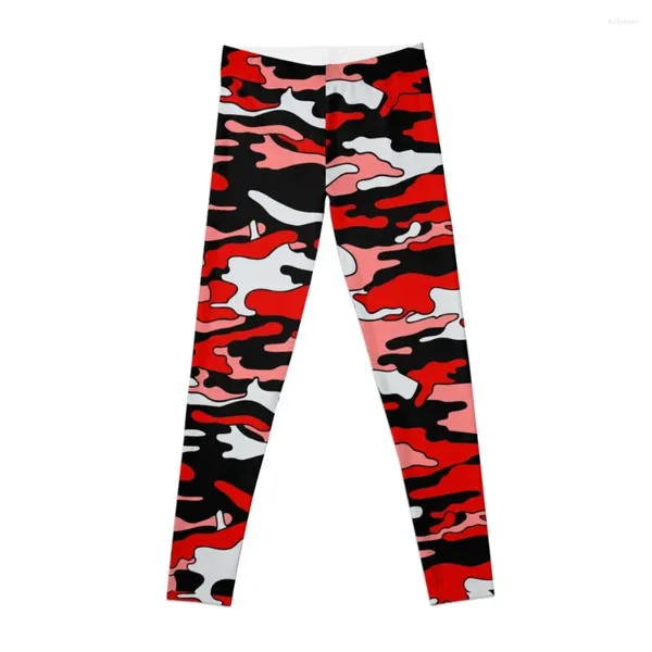 Calças ativas vermelho preto camuflagem leggings legging sexy mulher roupas de ginástica push up womens