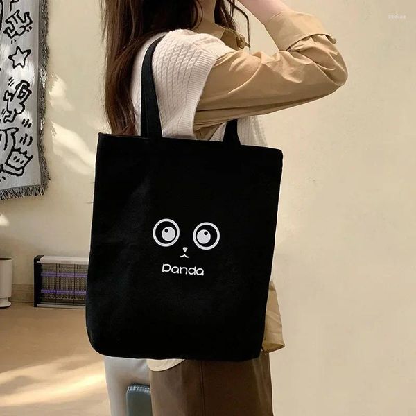 Abendtaschen 2024 Nette Canvas Tote für Frauen Student Hohe Kapazität Handtasche College of Arts Stil Einfache Handheld Umhängetasche