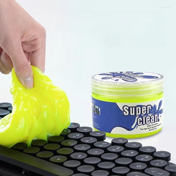 Soluções de lavagem de carro 75/120g super poeira limpa argila teclado limpador lodo brinquedos limpeza gel lama putty kit usb para portátil limpador cola