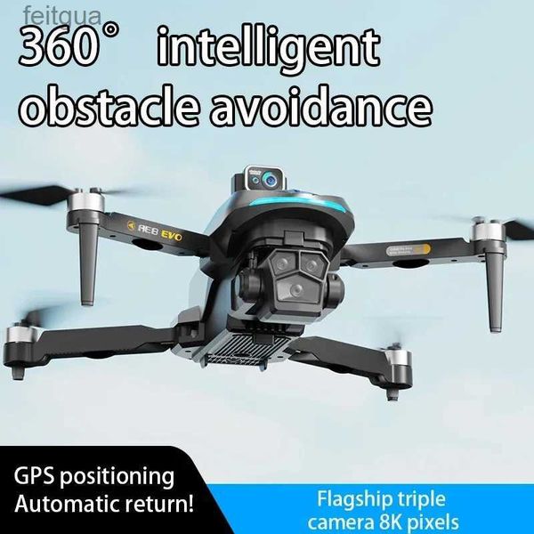 Drohnen RC Drone GPS 6K Profesional Vier Kameras WIFI Hubschrauber Entfernung 5KM Bürstenlosen Hindernis Vermeidung Quadcopter Spielzeug AE8 EVO YQ240211