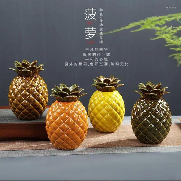 Bottiglie di stoccaggio Lattina per tè alla frutta e ananas con alto valore estetico Sigillato Regalo di decorazione per cerimonia personalizzata per la casa