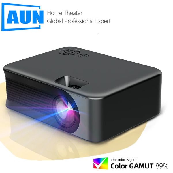 Proiettore portatile AUN Mini A30 Aggiornamento Proiettori Home Theater Riproduzione video 4K tramite porta HD Schermi Smart TV Cinema Beam Laser 3D 240125