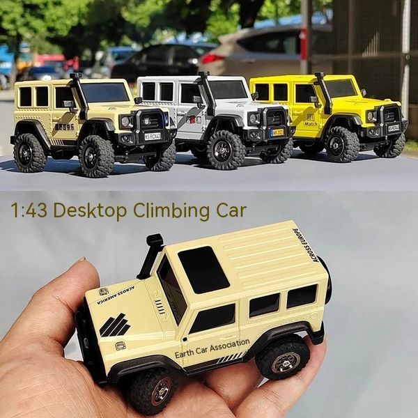 1 43 Ldarc X43 Simulação Rtr Crawler Rc Car Fulltime 4wd Desktop Off Roader Controle Remoto Mini Veículo de escalada Brinquedo e peças 240122