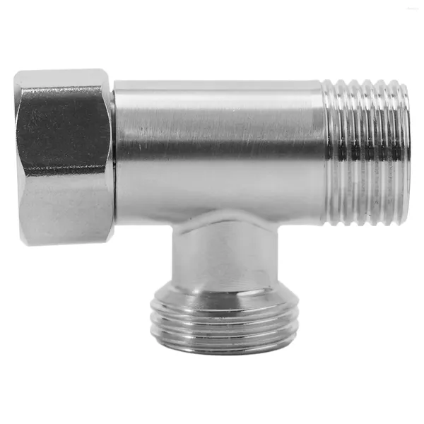 Torneiras de cozinha WC 304 Adaptador T de aço inoxidável G1/2 T-válvula para banho bidé pulverizador chuveiro conectando uma válvula angular e mangueira ou torneira