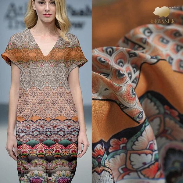 Bekleidungsstoff Retro Schwere Seide Leinen Weicher und zarter Rock Cheongsam Natürlicher Großhandelsstoff