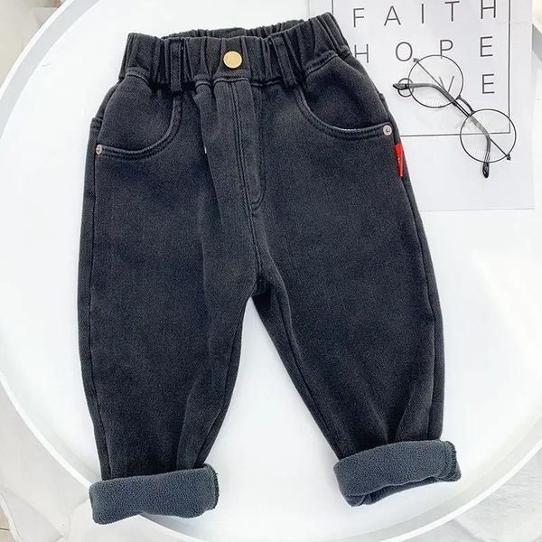 Hosen Jungen Jeans 2024 Samt Winter Warme 2-7T Für Mädchen Hosen Jungen Herbst Oberbekleidung Kleidung Jugendliche Kinder hose