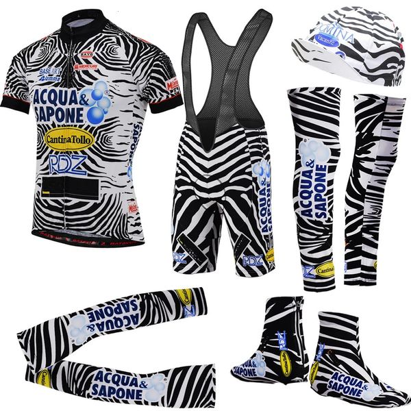 Mann Sommer Zebra Kurzarm Radfahren Jersey Sets MTB Retro Fahrrad Kleidung Racing Fahrrad Ropa Ciclismo Wea BIB Hosen Gel pad 240131