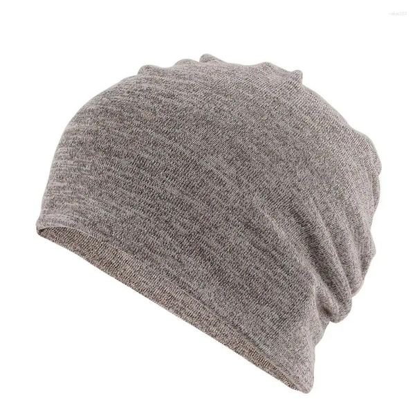 Berretti Berretto invernale in poliestere Cappello scaldino termico elastico caldo alla moda Cappelli elasticizzati senza tesa Sci