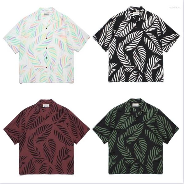 Camisas casuais masculinas de boa qualidade Folha Aloha Wacko Maria Hawaii Beach Homens Mulheres Camisa com Tag