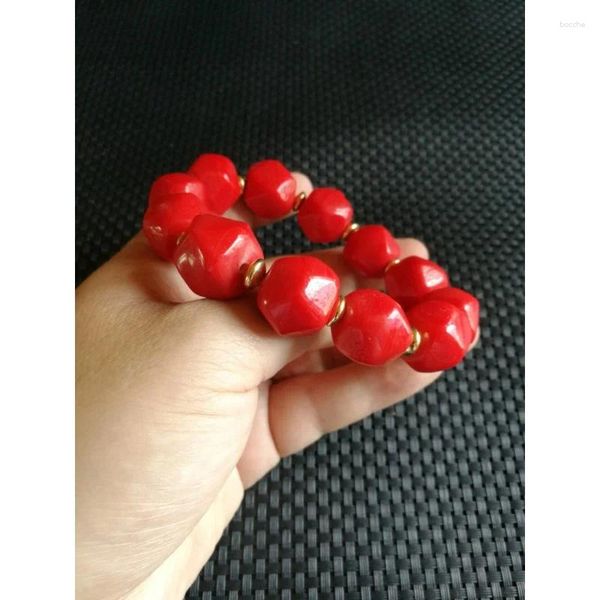 Strang Red Coloured Glaze Herren-Armband „Auspicious Multi-Edge“ im Großhandel