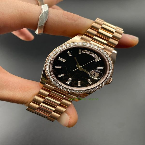 Relógio de luxo mundial da marca Melhor versão Relógio 228345RBR EISENKIESEL DIAMOND DIAL ROSE GOLD automático ETA Cal.Relógio 3255 com 2 anos de garantia RELÓGIOS PARA HOMEM