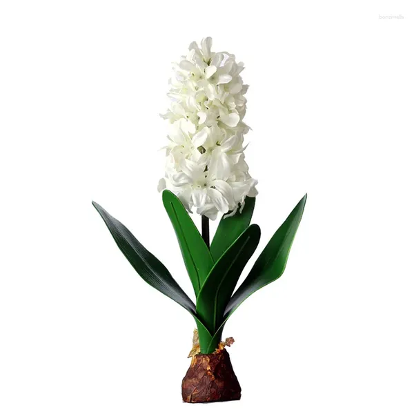 Flores decorativas ornamento de flor artificial fácil de montar decoração de casa jacintos versáteis com lâmpadas duradouras