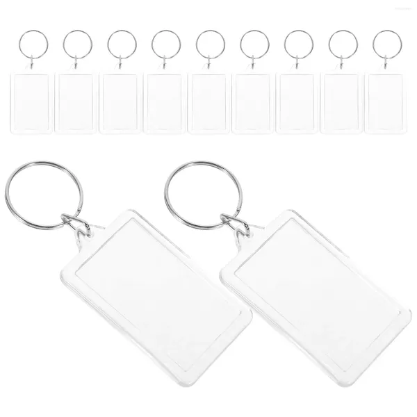 Chaveiros 30pcs porta-chaves suportes de imagem em branco titular inserível diy chaveiros