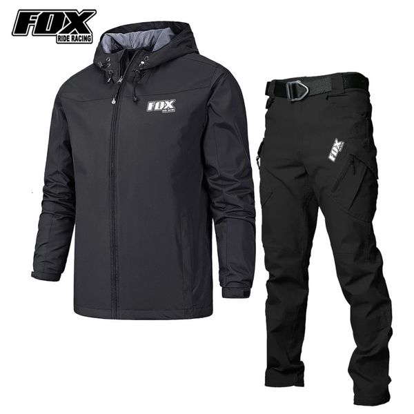 FOX RIDE RACING Giacca da ciclismo Uomo Pantaloni Tuta Mtb Mountain Bike Giacca a vento Pantaloni da moto impermeabili Kit Abbigliamento da bicicletta 240202