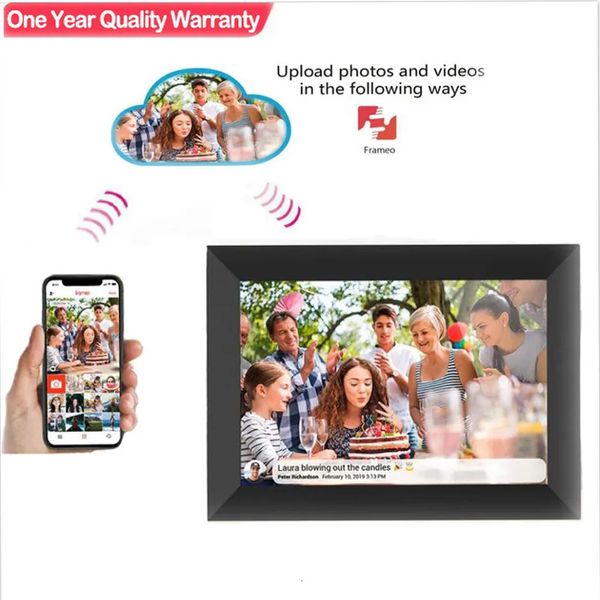 WiFi Frameo Digital Po Frame 101 Zoll 32 GB Smart Picture mit 1280 x 800 IPS HD Touchscreen 240122