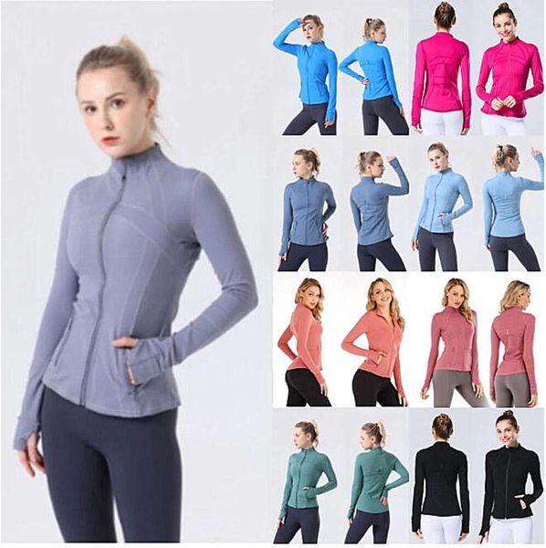 Lululemenli Yoga Jacket Womens Define Workout Sport Coat Fitness Sports Quick Dry Activewear Top Sólido Zip Up Moletom Sportwear Venda quente 1008ESS
