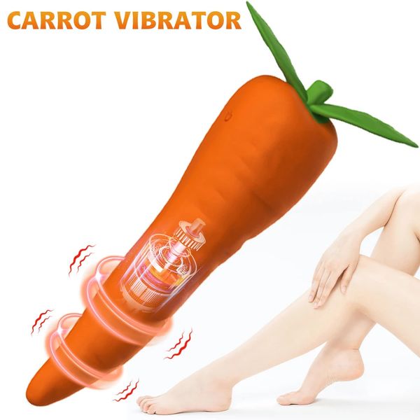 Vibratore alla carota Prodotti per adulti Stimolatore vaginale del punto G Masturbatore femminile Capezzolo Massaggiatore clitorideo Giocattoli erotici per coppia 240130
