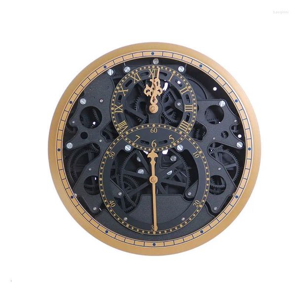 Orologi da parete Grandi orologi vintage con ingranaggi Orologi meccanici Decorazioni per la casa Soggiorno Camera da letto Idee regalo creative in metallo freddo