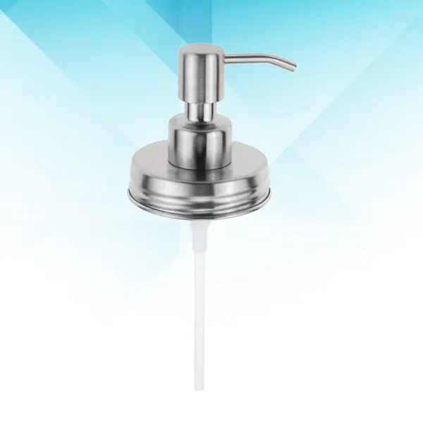 Pompe per lozioni in acciaio inossidabile di ricambio per erogatore di sapone liquido per bagno in vaso di bottiglia