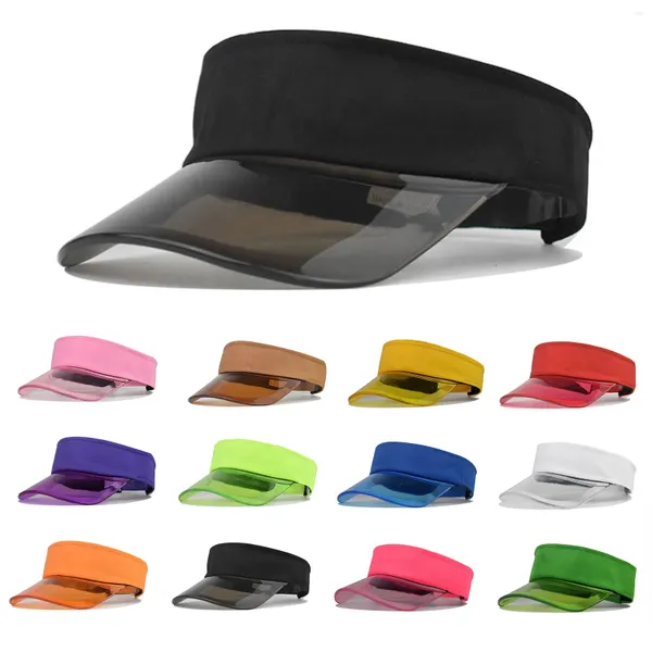 Ball Caps Transparente Farbe Solide Sonnenblende Frauen Kappe Mode Baseball BuSnorkeler Hut Licht Clip