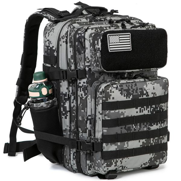 Qt qy 50l militar tático mochila saco do exército caça molle mochila ginásio para homens edc caminhadas ao ar livre mochila bruxa garrafa titular 240119