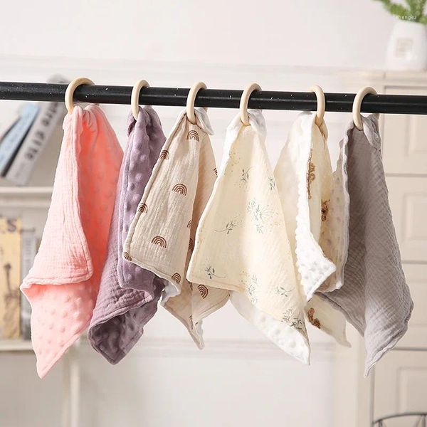 Decken Baby Baumwolle Tröster Decke Weiche Born Gaze Erbsen Beruhigende Handtuch Nette Kinder Schlafen Spielzeug Beruhigen Beschwichtigen Lätzchen Speichel
