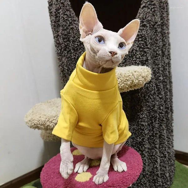 Trajes de gato inverno grosso roupas para animais de estimação sphynx para cães pequenos gatos pulôver camisa macio quente sem pêlos pijamas dachshund roupas