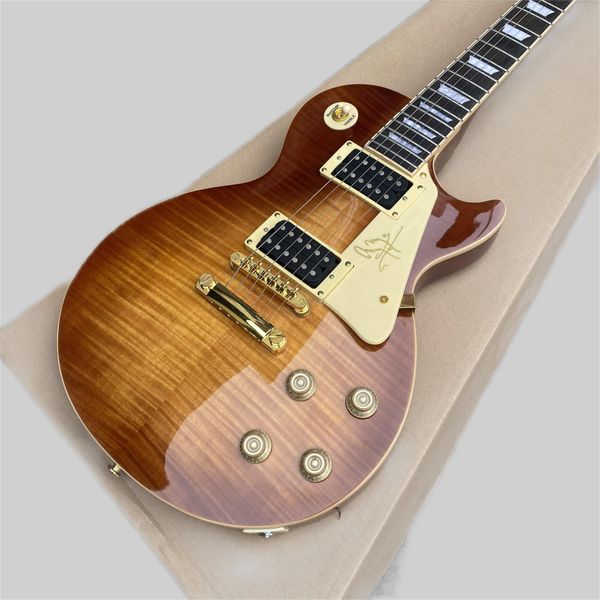 Melhor guitarra elétrica Tiger, hardware dourado escala de madeira rosa, alta qualidade 258