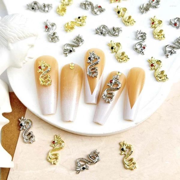 Nail Art Dekorationen 10 Teile/satz Sternzeichen Drache Zubehör Metall Charms Zubehör Aolly