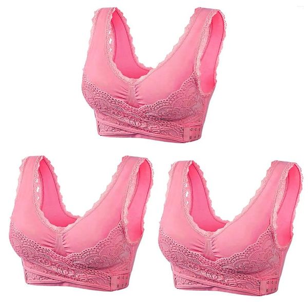 BHs Sports Pack Stütz-BH mit Körbchen für Damen, 3 Stück, bequem, Korsett vorne, abwechselnd