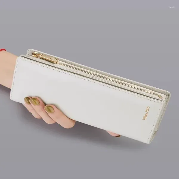 Brieftaschen Kaiser Brieftasche Weibliche Echtes Leder Kartenhalter Zwei-in-One High Sense Lange Multifunktionale Geldbörse Großhandel