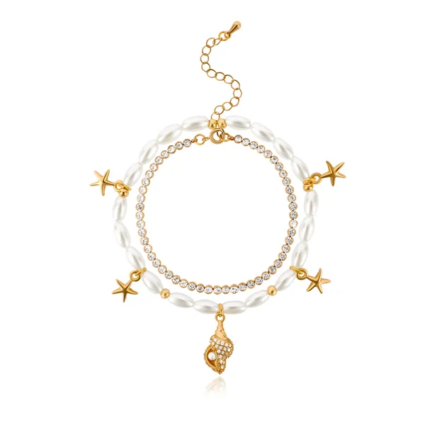 Charme pulseiras chicgrowth boêmio pulseira para mulheres jóias de luxo senhoras meninas moda jóias mar caracol estrela do mar