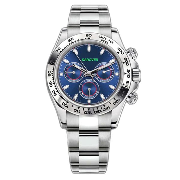 Relógio automático com mostrador azul OEM Orologio di Lusso Novo belo acabamento luxuoso masculino de negócios pulseira de aço inoxidável máquinas relógios esportivos relógios mecânicos masculinos