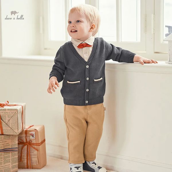 Dave Bella Kinderanzug Herbst Winter Jungen zweiteilig formell lässig cool süß modisch Gentleman Party DB4237977 240131