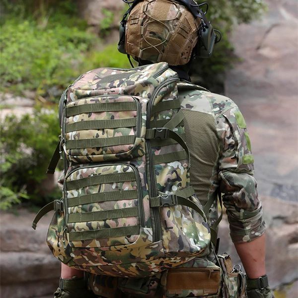 Askeri taktik sırt çantası çok fonksiyonlu çanta trekking açık camo su geçirmez ordu balıkçılık kampı dağcılık sırt çantaları 240124