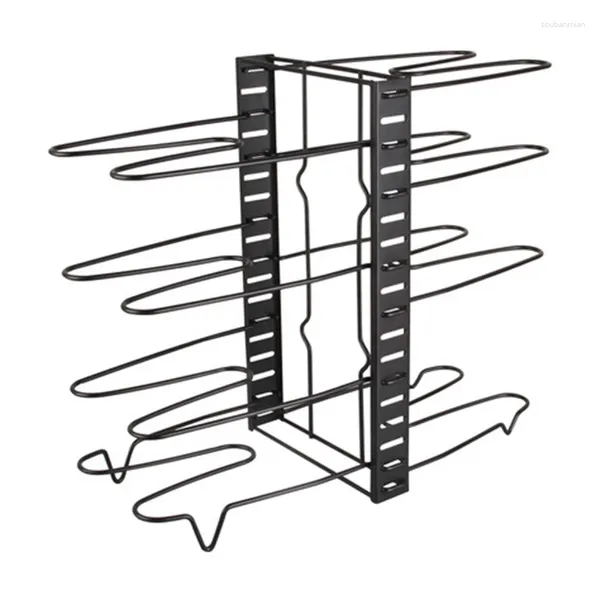 Portaoggetti da cucina per pentole e padelle per armadietti regolabili a 8 livelli, pentole, coperchi, pentole