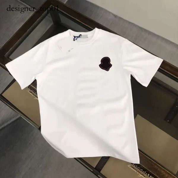 Monclair Camisa Monclear Camiseta Masculina Designer T-shirt Moda S Homem Clássico Crew Neck Camisa Casual Roupas Curto Monclair Jacket Polos Camisa 9377